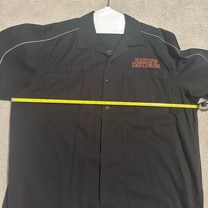 Harley-Davidson Black and Red Casual Shirt Vintage